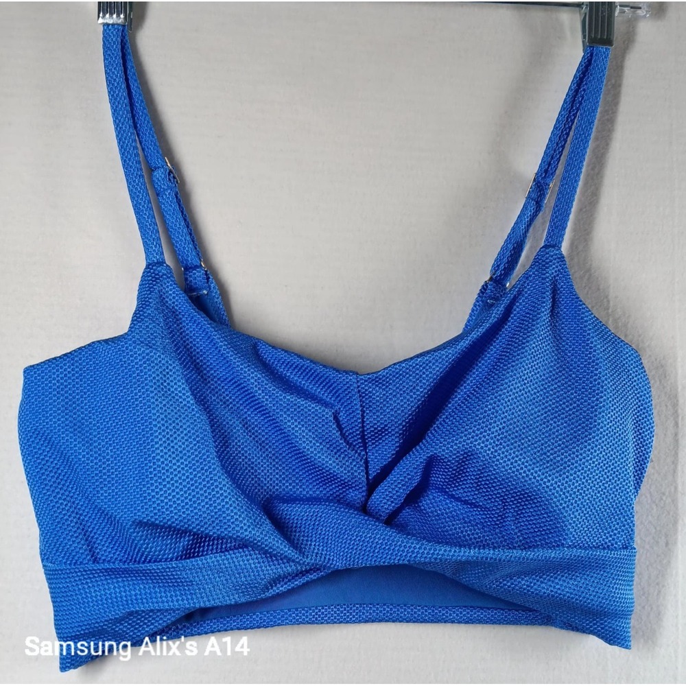 Aerie Women Swim Top, Size Large Tankini summer beach pool vacation bikini Blue
